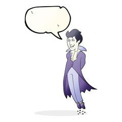 speech bubble cartoon vampire