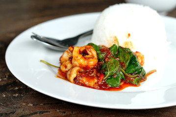 Fried chili paste with squid