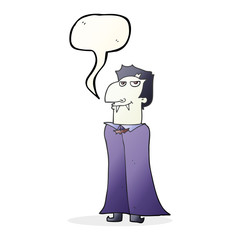 speech bubble cartoon vampire