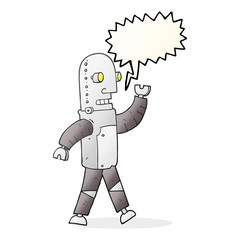 speech bubble cartoon robot
