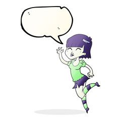 speech bubble cartoon vampire girl