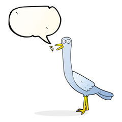 speech bubble cartoon bird