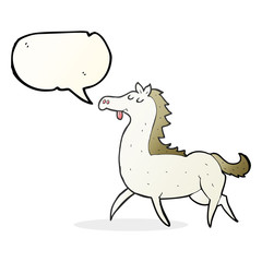 speech bubble cartoon horse