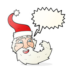 speech bubble cartoon santa claus laughing