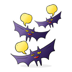 speech bubble cartoon halloween bat