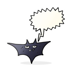speech bubble cartoon halloween bat