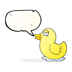 speech bubble cartoon rubber duck