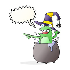 speech bubble cartoon halloween toad