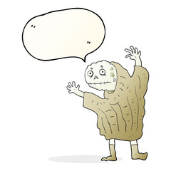 speech bubble cartoon halloween ghoul