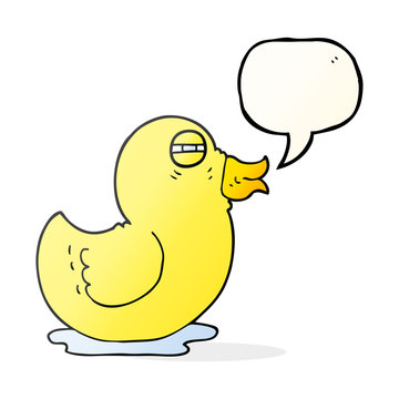 speech bubble cartoon rubber duck