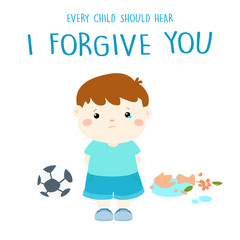 every child should hear I forgive you vector