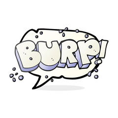 speech bubble cartoon burp text