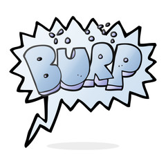 speech bubble cartoon burp text