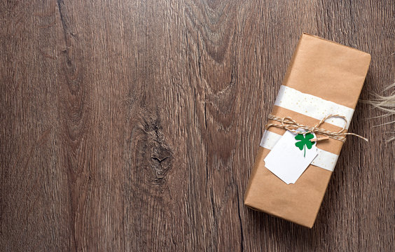 gift box with shamrock