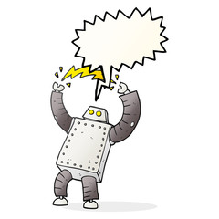 speech bubble cartoon robot