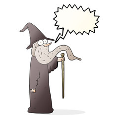 speech bubble cartoon wizard