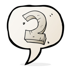 speech bubble cartoon stone number two
