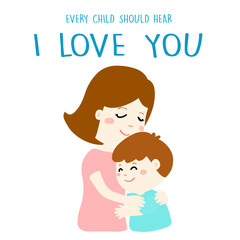 every child should hear I love you vector