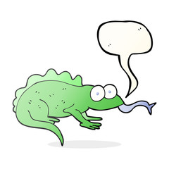 speech bubble cartoon lizard