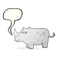 speech bubble cartoon rhino