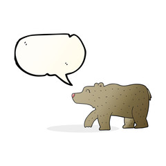 speech bubble cartoon bear
