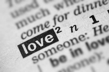 Love Definition Word Text