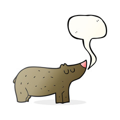 speech bubble cartoon bear