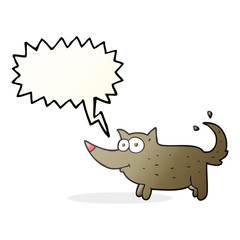 speech bubble cartoon dog wagging tail