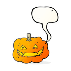 speech bubble cartoon spooky pumpkin