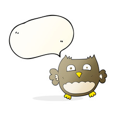 speech bubble cartoon owl