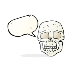 speech bubble cartoon skull
