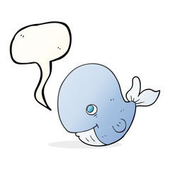 speech bubble cartoon happy whale