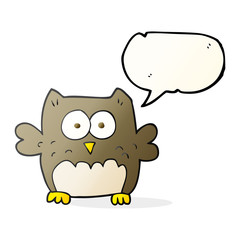 speech bubble cartoon owl