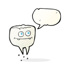 speech bubble cartoon tooth