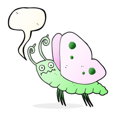 speech bubble cartoon funny butterfly