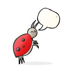 speech bubble cartoon ladybug
