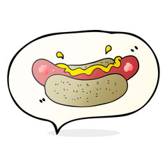speech bubble cartoon hotdog
