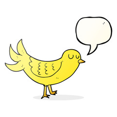 speech bubble cartoon bird