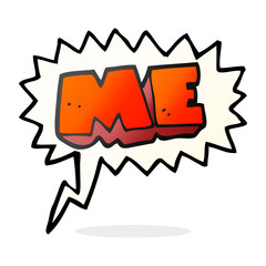 speech bubble cartoon ME symbol