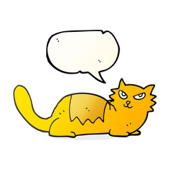 speech bubble cartoon cat
