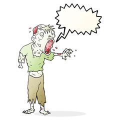 speech bubble cartoon zombie