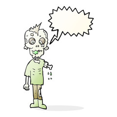 speech bubble cartoon zombie