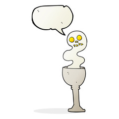 speech bubble cartoon spooky halloween goblet