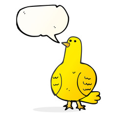 speech bubble cartoon bird
