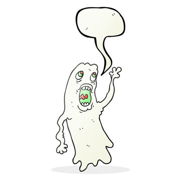 speech bubble cartoon ghost