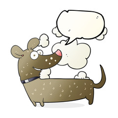 speech bubble cartoon happy dog