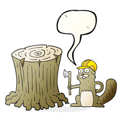 speech bubble cartoon beaver