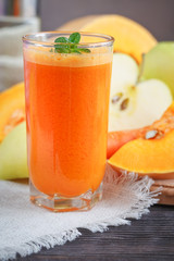 Fresh juice, mix fruits and vegetable. Healthy food