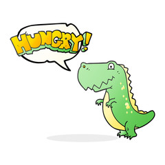 speech bubble cartoon hungry dinosaur
