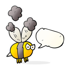 speech bubble cartoon angry bee